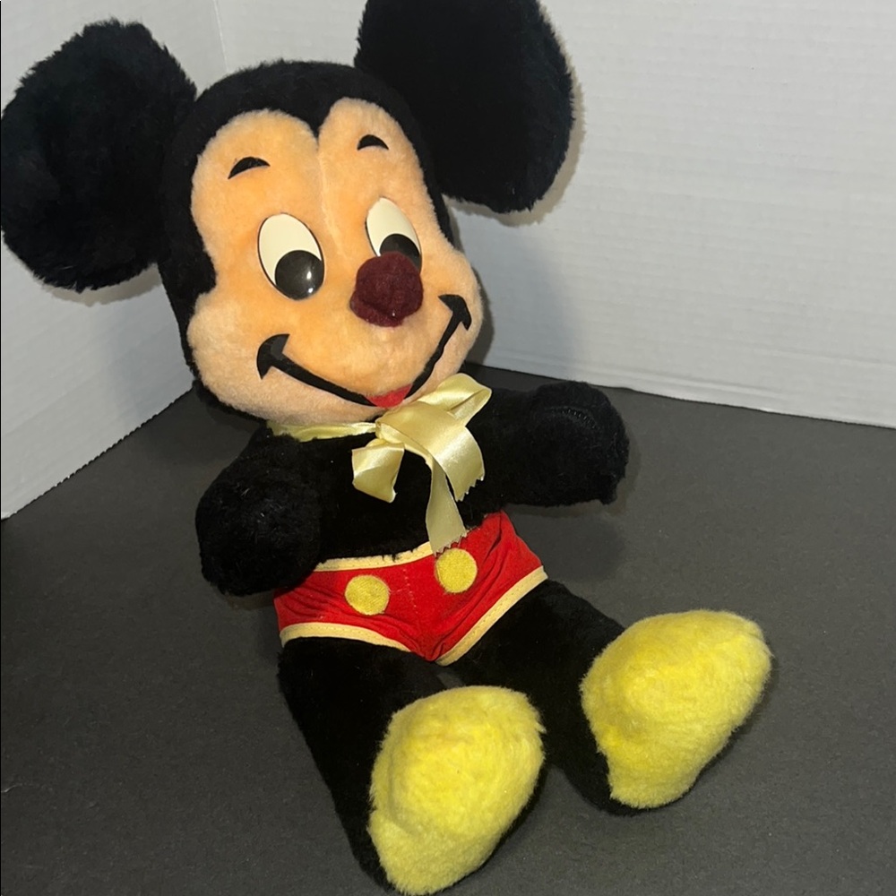 Disney Mickey Mouse Plush Toy - Black and Yellow